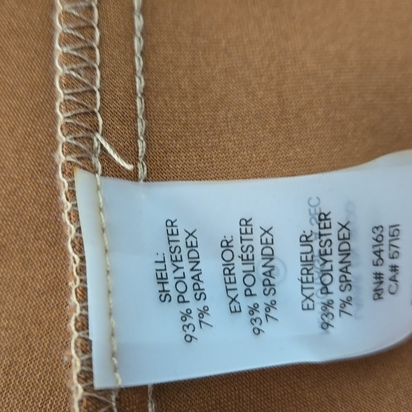 Elegant Tan Faux Suede Sleeveless Dress By Calvin Klien, Size 6, NWT - Picture 8 of 9